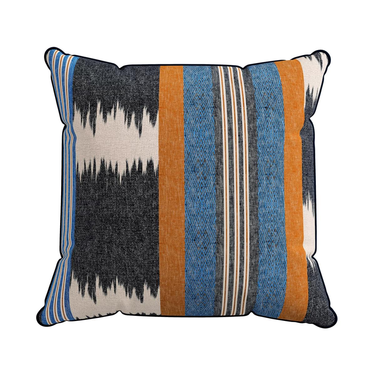 Kotana Cushion By Bedeck Of Belfast In Navy Blue